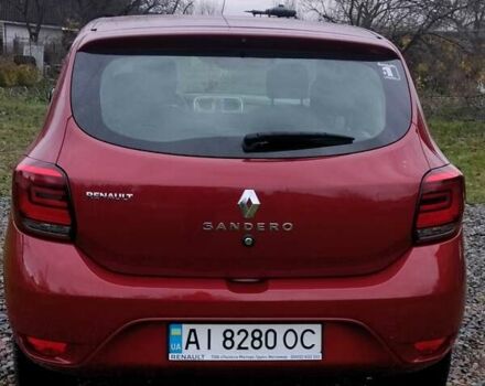 Красный Рено Сандеро, объемом двигателя 0.9 л и пробегом 48 тыс. км за 9678 $, фото 2 на Automoto.ua
