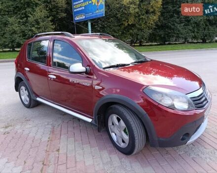 Красный Рено Сандеро, объемом двигателя 1.6 л и пробегом 221 тыс. км за 6200 $, фото 1 на Automoto.ua