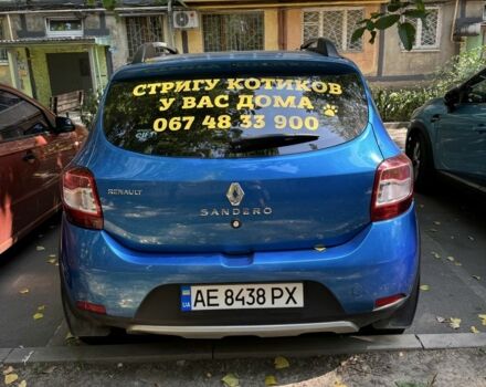 Синий Рено Сандеро, объемом двигателя 1.5 л и пробегом 175 тыс. км за 7700 $, фото 7 на Automoto.ua