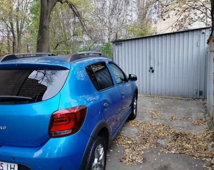 Синий Рено Сандеро, объемом двигателя 0.9 л и пробегом 100 тыс. км за 8700 $, фото 3 на Automoto.ua