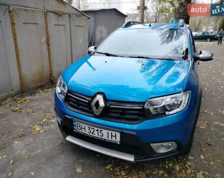 Синий Рено Сандеро, объемом двигателя 0.9 л и пробегом 100 тыс. км за 8700 $, фото 16 на Automoto.ua