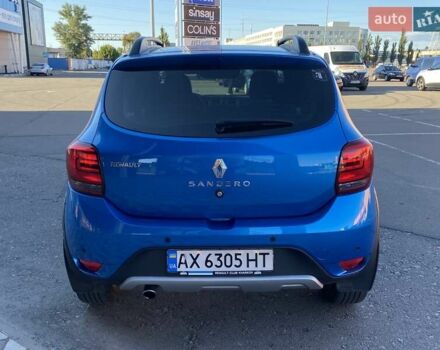 Синий Рено Сандеро, объемом двигателя 0.9 л и пробегом 61 тыс. км за 9900 $, фото 4 на Automoto.ua