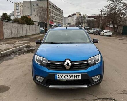 Синий Рено Сандеро, объемом двигателя 0.9 л и пробегом 61 тыс. км за 10800 $, фото 3 на Automoto.ua