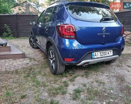 Синий Рено Сандеро, объемом двигателя 0.9 л и пробегом 43 тыс. км за 10700 $, фото 8 на Automoto.ua