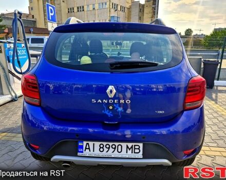Синий Рено Сандеро, объемом двигателя 0.9 л и пробегом 58 тыс. км за 12000 $, фото 4 на Automoto.ua