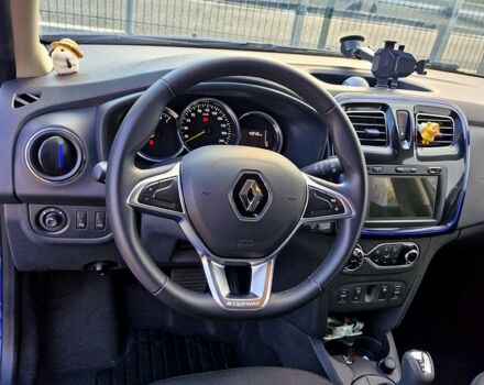 Синий Рено Сандеро, объемом двигателя 0.9 л и пробегом 58 тыс. км за 12000 $, фото 3 на Automoto.ua