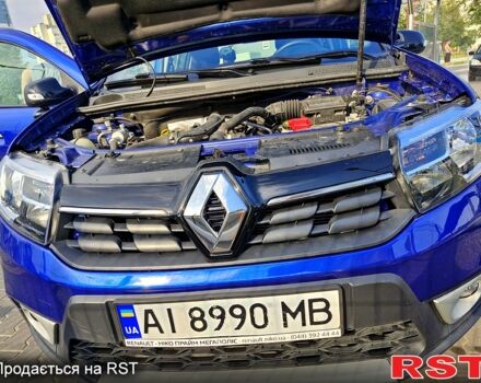 Синий Рено Сандеро, объемом двигателя 0.9 л и пробегом 58 тыс. км за 12000 $, фото 1 на Automoto.ua