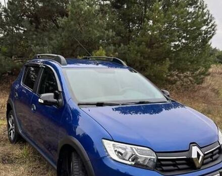 Синій Рено Сандеро, об'ємом двигуна 0.9 л та пробігом 61 тис. км за 12000 $, фото 1 на Automoto.ua