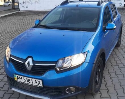 Синий Рено Сандеро, объемом двигателя 1.5 л и пробегом 147 тыс. км за 9000 $, фото 1 на Automoto.ua