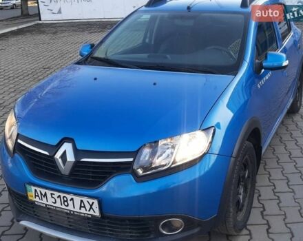 Синий Рено Сандеро, объемом двигателя 1.46 л и пробегом 147 тыс. км за 9000 $, фото 1 на Automoto.ua