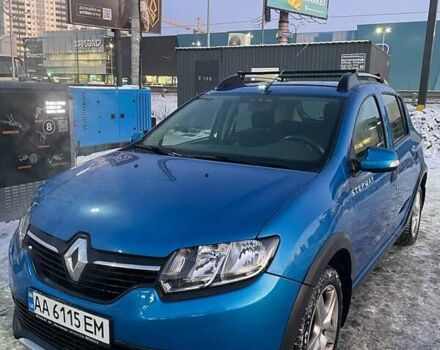 Синий Рено Сандеро, объемом двигателя 1.6 л и пробегом 72 тыс. км за 10500 $, фото 1 на Automoto.ua