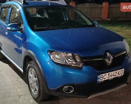 Синий Рено Сандеро, объемом двигателя 1.6 л и пробегом 105 тыс. км за 10500 $, фото 1 на Automoto.ua