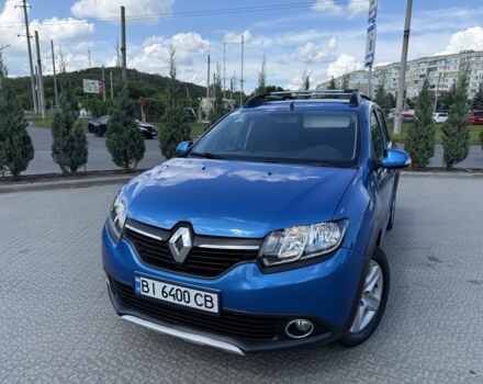 Синий Рено Сандеро, объемом двигателя 1.6 л и пробегом 102 тыс. км за 9164 $, фото 1 на Automoto.ua