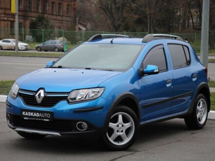 Синий Рено Сандеро, объемом двигателя 1.5 л и пробегом 92 тыс. км за 9800 $, фото 1 на Automoto.ua