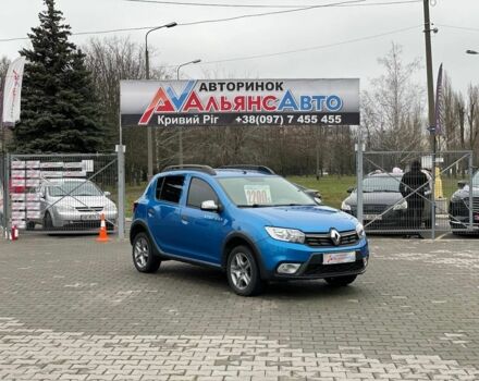 Синій Рено Сандеро, об'ємом двигуна 0.9 л та пробігом 81 тис. км за 9300 $, фото 1 на Automoto.ua
