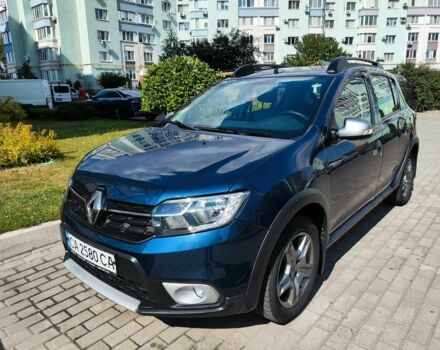 Синий Рено Сандеро, объемом двигателя 1.5 л и пробегом 49 тыс. км за 11900 $, фото 1 на Automoto.ua