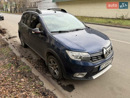 Синий Рено Сандеро, объемом двигателя 0.9 л и пробегом 75 тыс. км за 9900 $, фото 1 на Automoto.ua