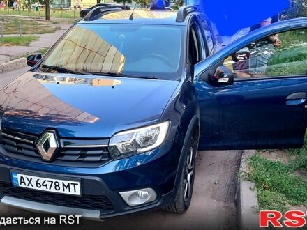 Рено Сандеро 2019 в Чугуеве на Automoto.ua Синий Рено Сандеро, объемом двигателя 0.9 л и пробегом 80 тыс. км за 10000 $, фото 1 на Automoto.ua
