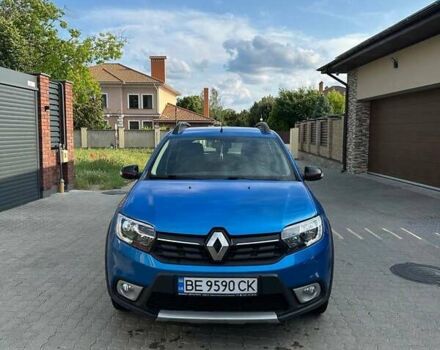 Синий Рено Сандеро, объемом двигателя 0.9 л и пробегом 60 тыс. км за 10650 $, фото 1 на Automoto.ua