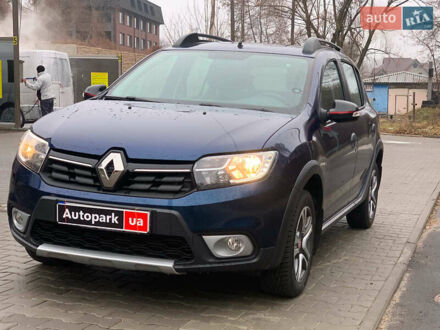 Рено Сандеро 2019 в Киеве на Automoto.ua Синий Рено Сандеро, объемом двигателя 0.9 л и пробегом 44 тыс. км за 10790 $, фото 1 на Automoto.ua
