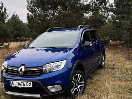 Синій Рено Сандеро, об'ємом двигуна 0.9 л та пробігом 61 тис. км за 12000 $, фото 1 на Automoto.ua