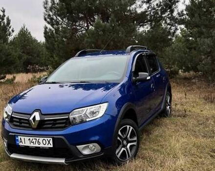 Синій Рено Сандеро, об'ємом двигуна 0.9 л та пробігом 61 тис. км за 12000 $, фото 1 на Automoto.ua