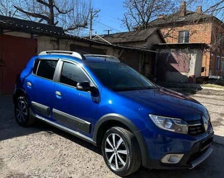 Синий Рено Сандеро, объемом двигателя 0.9 л и пробегом 75 тыс. км за 10700 $, фото 1 на Automoto.ua