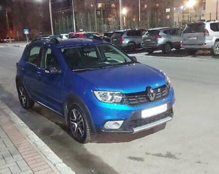 Синий Рено Сандеро, объемом двигателя 0.9 л и пробегом 28 тыс. км за 12500 $, фото 1 на Automoto.ua