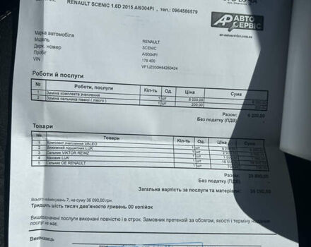 Белый Рено Сценик, объемом двигателя 1.6 л и пробегом 184 тыс. км за 10900 $, фото 20 на Automoto.ua