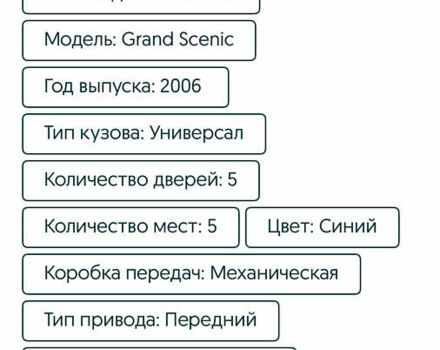 Синий Рено Сценик, объемом двигателя 2 л и пробегом 294 тыс. км за 5400 $, фото 9 на Automoto.ua