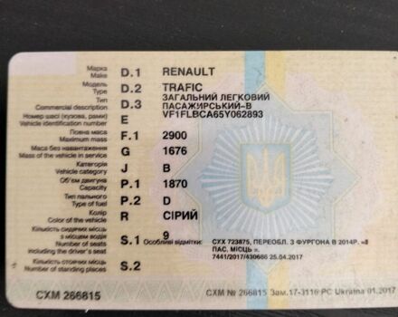 Сірий Рено Трафік, об'ємом двигуна 1.87 л та пробігом 350 тис. км за 8000 $, фото 1 на Automoto.ua