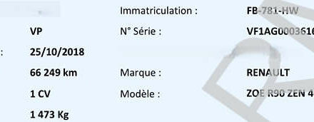 Рено Зое 2018 в Виннице на Automoto.ua Белый Рено Зое, объемом двигателя 0 л и пробегом 68 тыс. км за 9350 $, фото 8 на Automoto.ua
