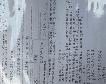 Белый Рено Зое, объемом двигателя 0 л и пробегом 44 тыс. км за 9999 $, фото 18 на Automoto.ua