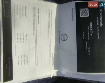 Білий Рено Зое, об'ємом двигуна 0 л та пробігом 39 тис. км за 13700 $, фото 23 на Automoto.ua