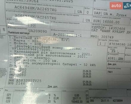 Черный Рено Зое, объемом двигателя 0 л и пробегом 60 тыс. км за 13900 $, фото 80 на Automoto.ua