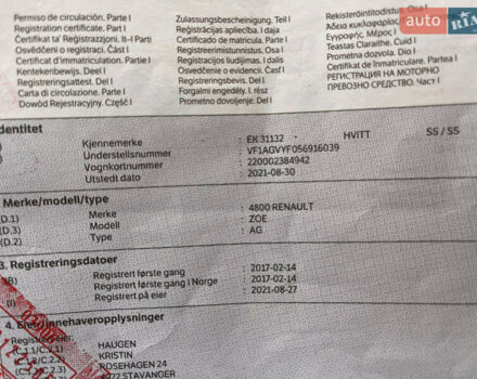Сірий Рено Зое, об'ємом двигуна 0 л та пробігом 95 тис. км за 9700 $, фото 18 на Automoto.ua