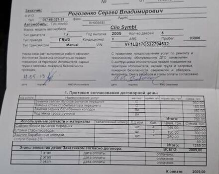 Серый Рено Clio Symbol, объемом двигателя 1.39 л и пробегом 148 тыс. км за 3500 $, фото 40 на Automoto.ua