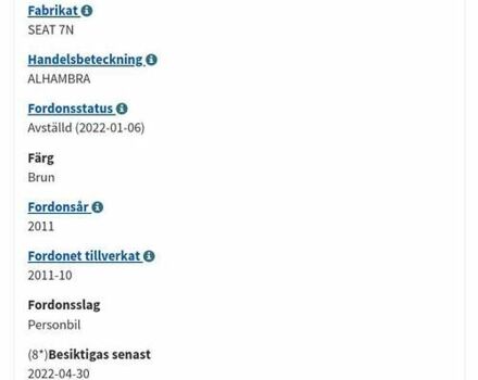 Коричневий Сеат Альхамбра, об'ємом двигуна 1.97 л та пробігом 251 тис. км за 9200 $, фото 18 на Automoto.ua