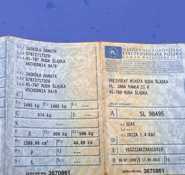 Синий Сеат Ибица, объемом двигателя 1.4 л и пробегом 134 тыс. км за 1000 $, фото 9 на Automoto.ua