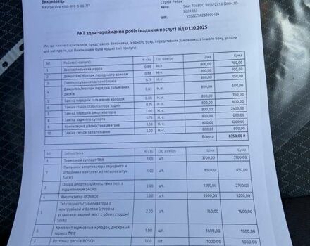 Черный Сеат Толедо, объемом двигателя 1.6 л и пробегом 138 тыс. км за 6500 $, фото 9 на Automoto.ua