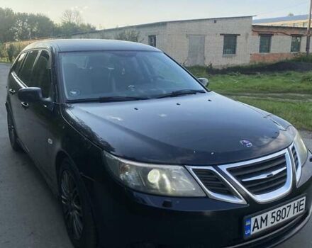 Черный Сааб 9-3, объемом двигателя 1.91 л и пробегом 402 тыс. км за 5400 $, фото 3 на Automoto.ua