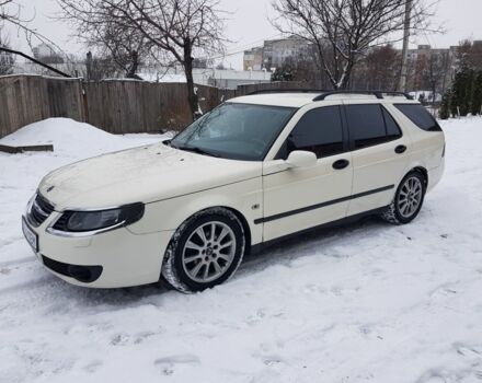 Белый Сааб 9-5, объемом двигателя 1.9 л и пробегом 370 тыс. км за 5000 $, фото 1 на Automoto.ua
