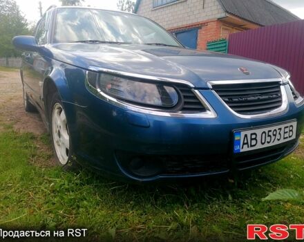 Синий Сааб 9-5, объемом двигателя 2 л и пробегом 300 тыс. км за 3800 $, фото 1 на Automoto.ua