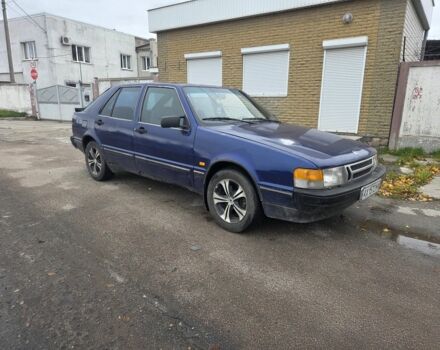 Синий Сааб 9000, объемом двигателя 2 л и пробегом 200 тыс. км за 1500 $, фото 1 на Automoto.ua