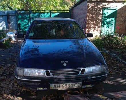 Синий Сааб 9000, объемом двигателя 2 л и пробегом 320 тыс. км за 1000 $, фото 1 на Automoto.ua