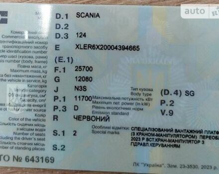 Червоний Сканіа 124, об'ємом двигуна 11.7 л та пробігом 100 тис. км за 23800 $, фото 1 на Automoto.ua