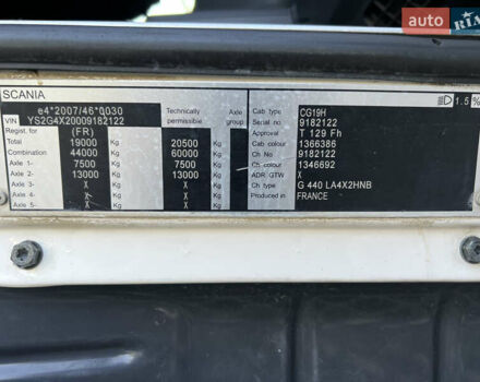 Білий Сканіа R 440, об'ємом двигуна 12.74 л та пробігом 826 тис. км за 24500 $, фото 21 на Automoto.ua