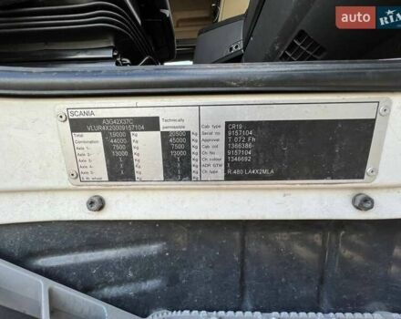 Белый Сканиа Р 480, объемом двигателя 12.74 л и пробегом 1 тыс. км за 11202 $, фото 36 на Automoto.ua