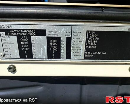 Сканіа R, об'ємом двигуна 13.6 л та пробігом 920 тис. км за 29700 $, фото 12 на Automoto.ua