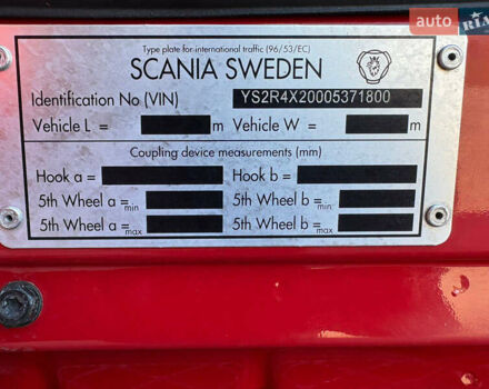 Красный Сканиа R 410, объемом двигателя 12.7 л и пробегом 700 тыс. км за 34000 $, фото 58 на Automoto.ua